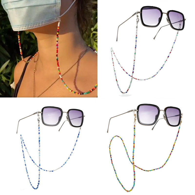 fashion color miyuki beads mask dualuse glasses wholesale Nihaojewelry