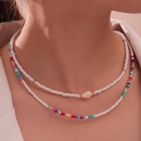 NZ2230 Naizhu neue hand gefertigte Perlen kontrast farbe Reis perlen Halskette frische pastorale Muschel kette Schlsselbein kettepicture9