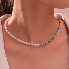 Großhandel schmuck farbe perlen nähen halskette nihaojewelry