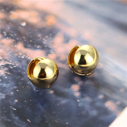 European American and French Style Ornament Wholesale Copper Plating 18K Gold Earrings Cold Style round Spherical Personalized Ear Clips Earrings for Womenpicture7