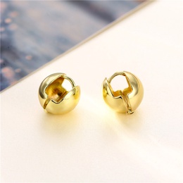 European American and French Style Ornament Wholesale Copper Plating 18K Gold Earrings Cold Style round Spherical Personalized Ear Clips Earrings for Womenpicture9