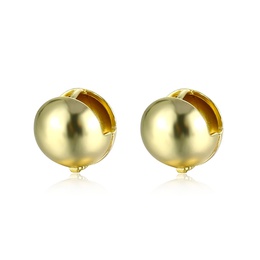 European American and French Style Ornament Wholesale Copper Plating 18K Gold Earrings Cold Style round Spherical Personalized Ear Clips Earrings for Womenpicture10
