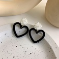 peach heart flower geometric fashion earrings wholesale jewelry Nihaojewelrypicture23