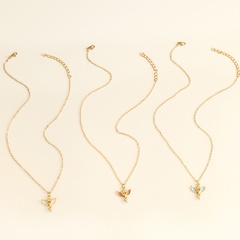 fashion metal angel wings pendant necklace set wholesale Nihaojewelry