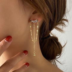 Pendientes de borla de estrella de cinco puntas de diamantes coreanos al por mayor Nihaojewelry