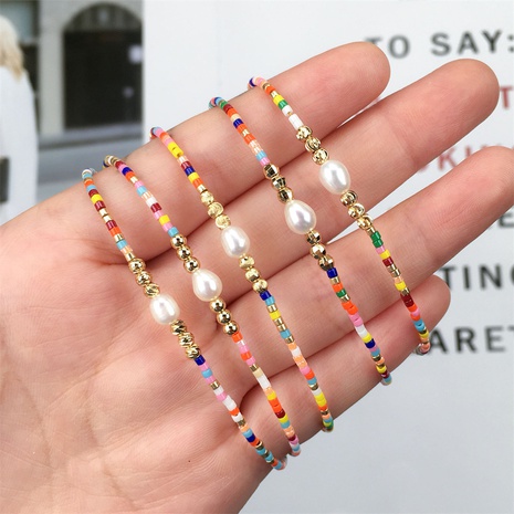 Großhandel Schmuck Perlennähte Perlen Kupfer Armband nihaojewelry's discount tags