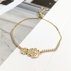 wholesale jewelry elephant pendant copper inlaid zircon bracelet nihaojewelry