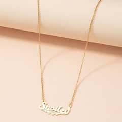 Internet Influencer Accessories Design Necklace Wholesale Hip Hop Style Letter Pendant Necklace Female Ins Style Sweater Chain Female Autumn and Winter