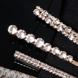 korean fashion geometric rhinestone bangs clip metal 5piece hairpin wholesale nihaojewelrypicture11