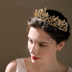 Europäische und amerikanische Hochzeits schleier Accessoires Legierung Strass Braut Kopf bedeckung Libelle Retro Palast Stil Krone Erwachsenen Geschenk Krone