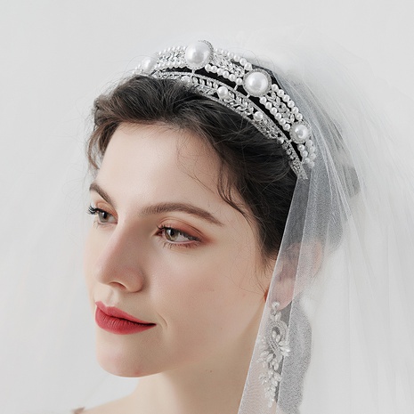 Couronne de mariée couronne de perles en strass multicouche coréenne en gros Nihaojewelry's discount tags