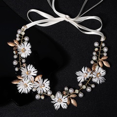 Mode Stoff Simulation Blume Perle Stirnband Großhandel Nihaojewelry
