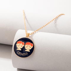 new fashion cartoon constellation pendant necklace wholesale Nihaojewelry