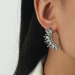 Retro semicircle rhinestone earrings wholesale Nihaojewelry