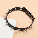 punk rock PU leather rivet necklace wholesale Nihaojewelrypicture19