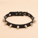 punk rock PU leather rivet necklace wholesale Nihaojewelrypicture18