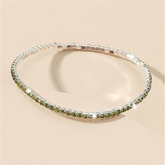 Pulsera elástica de diamantes de imitación de una sola fila de moda coreana al por mayor Nihaojewelry