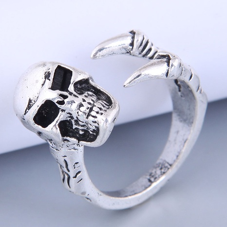moda retro simple cráneo abierto anillo de aleación al por mayor Nihaojewelry's discount tags
