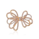 retro alloy diamondstudded hollow bow brooch wholesale Nihaojewelrypicture8