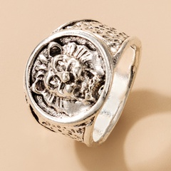 hip-hop lion carved alloy ring wholesale Nihaojewelry