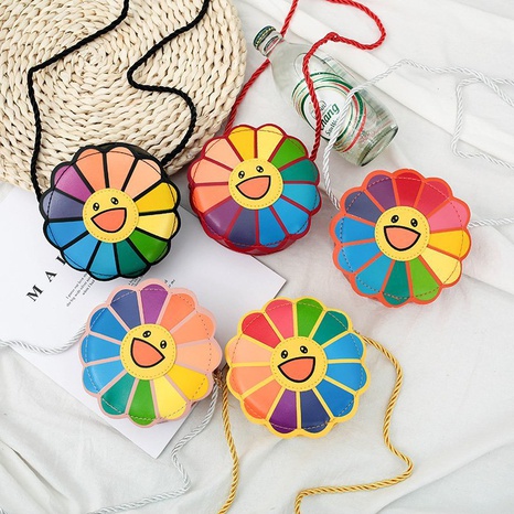 Bolso bandolera infantil colorido girasol al por mayor Nihaojewelry's discount tags