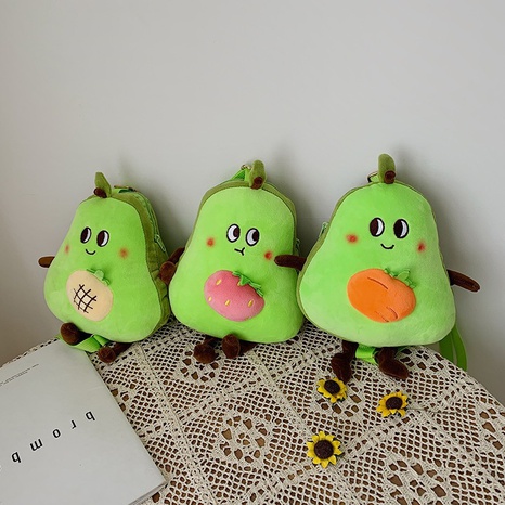wholesale cartoon avocado shape one-shoulder messenger children's bag nihaojewelry's discount tags