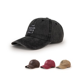letter embroidery washed hip-hop style baseball cap wholesale Nihaojewelry