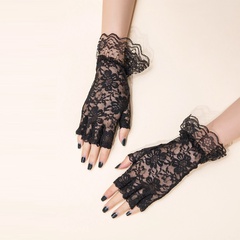 fashion black mesh lace flower pattern gloves wholesale Nihaojewelry