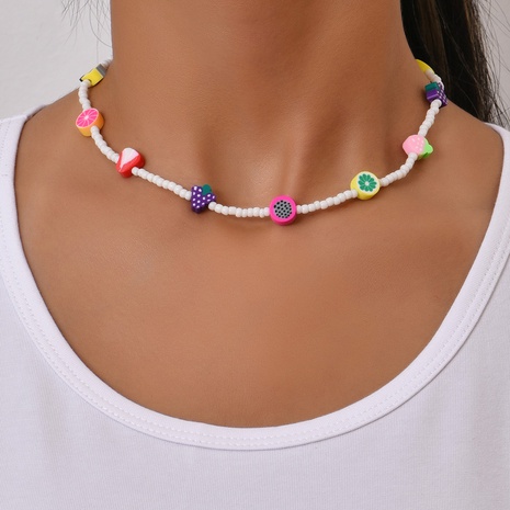 Böhmische weiße Perlen Obst Halskette Großhandel Nihaojewelry's discount tags
