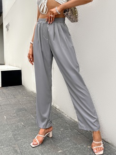 wholesale gray loose high waist long pants nihaojewelry