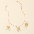 Goldene SchmetterlingsPerlenAnhngerOhrringe HalskettenSet Grohandel Nihaojewelrypicture16