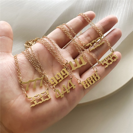 ange de mode simple collier numéro en Alliage en gros nihaojewelry NHZU406213's discount tags