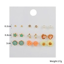 wholesale jewelry fivepointed star daisy rhinestone earrings 9 pairs set nihaojewelrypicture13