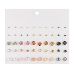 vente en gros bijoux couleur strass boucles d'oreilles perle ensemble nihaojewelry