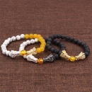 wholesale jewelry volcanic stone white turquoise topaz loong head bracelet nihaojewelrypicture22