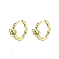boucles d'oreilles créatives en corde nouée en or 18 carats en gros nihaojewelry