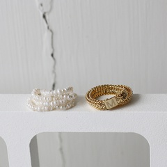 mode serpent os blé M carré enroulement anneau de cuivre en gros Nihaojewelry