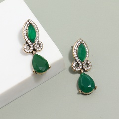 wholesale jewelry retro drop-shaped diamond pendant earrings nihaojewelry