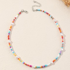 bohemia color miyuki beads imitation pearl beaded necklace wholesale nihaojewelry