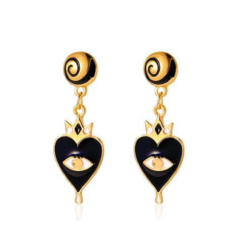 Halloween black demon eye crown earrings wholesale Nihaojewelry's discount tags
