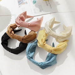 Korean solid color fabric knot headband wholesale Nihaojewelry