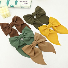 Korean solid color bow hairpin wholesale Nihaojewelry