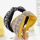 Korean floral fabric color matching knotted headband wholesale Nihaojewelrypicture15