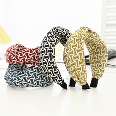 Korean letters wide-brimmed fabric headband wholesale Nihaojewelry
