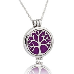 wholesale jewelry hollow life of tree luminous pendant stainless steel necklace nihaojewelry