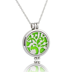 wholesale jewelry life of tree luminous aromatherapy pendant stainless steel necklace nihaojewelry