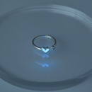 Halloween dark blue luminous heartshaped zircon ring wholesale Nihaojewelry NHDB406721picture10