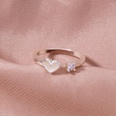 Halloween dark blue luminous heartshaped zircon ring wholesale Nihaojewelry NHDB406721picture14