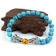 wholesale jewelry volcanic stone white turquoise topaz loong head bracelet nihaojewelrypicture34