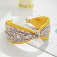 Korean floral fabric color matching knotted headband wholesale Nihaojewelrypicture19